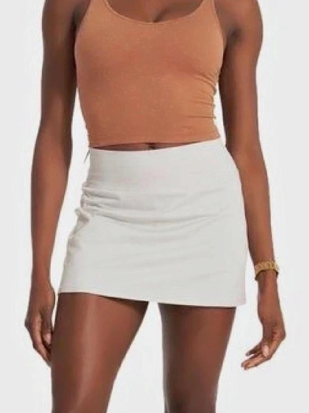 Vuori Women’s Halo Performance Skirt Salt Heather Lined DreamKnit